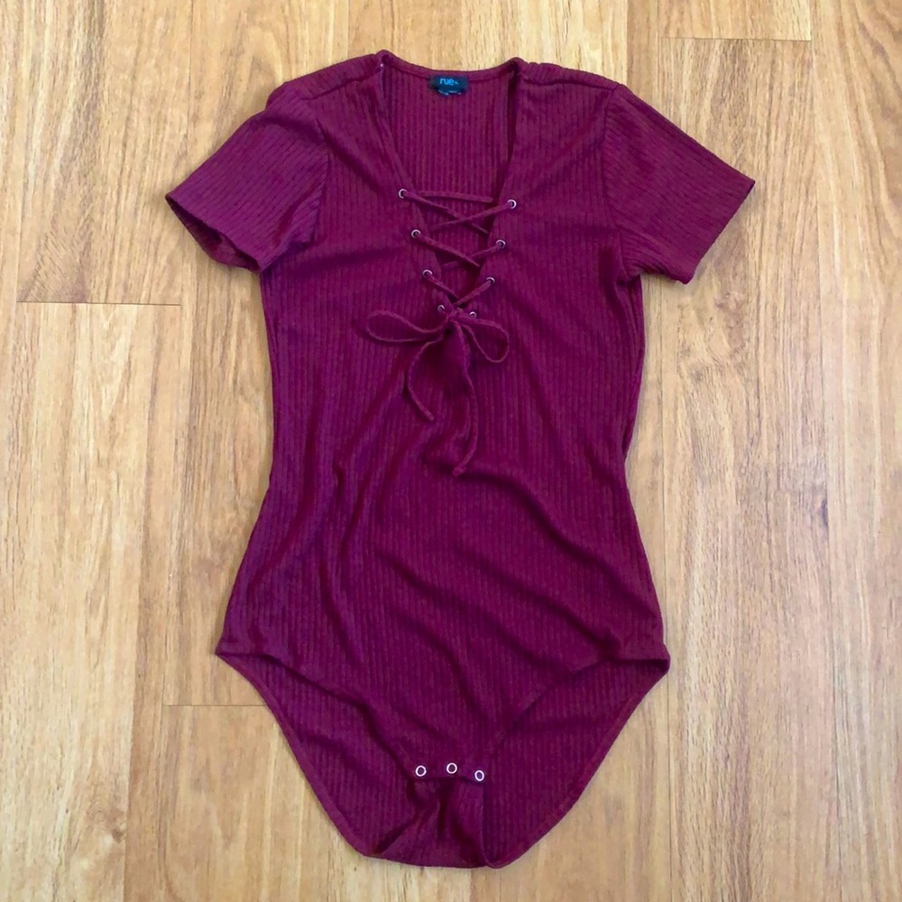 Rue21 Laced Ribbed Bodysuit • 1X